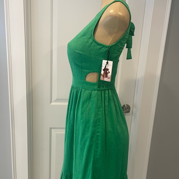 New Sincerely Jules Green Dress small - Picture 5 of 6